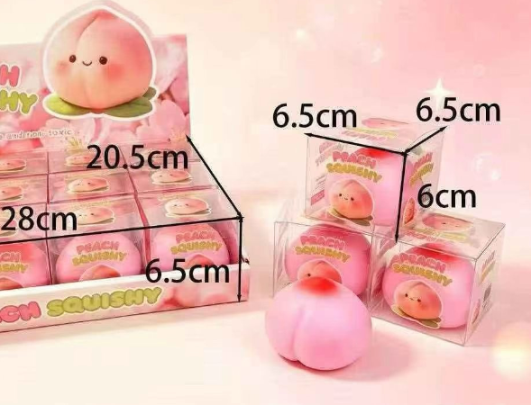 Squishy Crunchy Peach 2.5" ($3.35/EA DELIVERED)