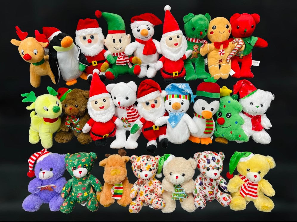 Christmas 100% Generic Plush Mix 7"-9" (Small) ($2.56/EA) DELIVERED