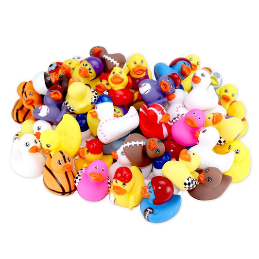 Rubber Ducks Sports 2.5" (Mini) ($.42/EA DELIVERED)