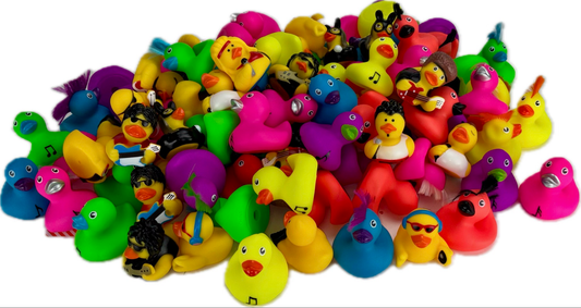 Rubber Ducks Rock N Roll 2.5" (Mini) ($.42/EA DELIVERED)