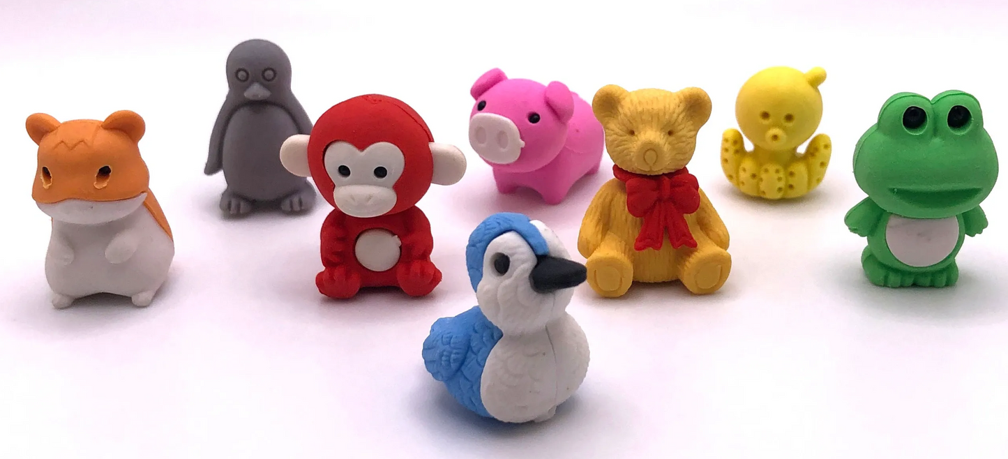 Animal Erasers 1.1" Capsules ($.26/EA DELIVERED)