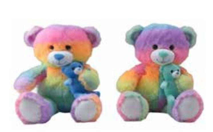 Rainbow Bear With Baby 32" (Giant) CONTACT A SALES REP TO ORDER TODAY!!