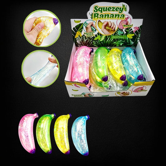 Squishy Color Glitter Banana Asst $4.19/EA DELIVERED)