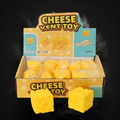 Squishy Cheese Toy Asst W/ Display
