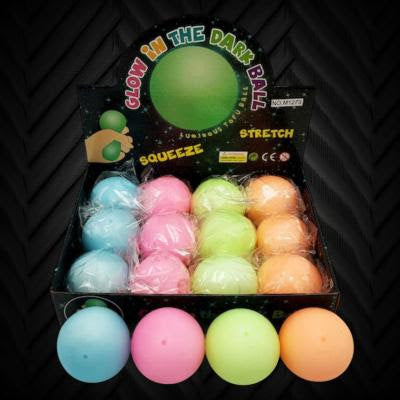 Squishy Glow In The Dark Ball Asst W/ Display ($1.92/EA DELIVERED)